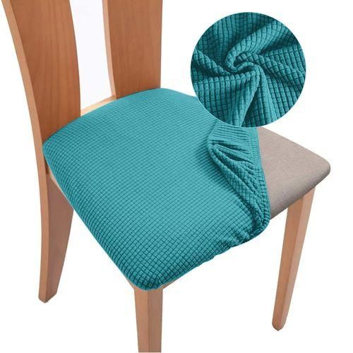 Jacquard Chair Cushion Cover Stretch Chair Covers For Dining Room Removable Washable Solid Color Chair Seat Case Home Decor