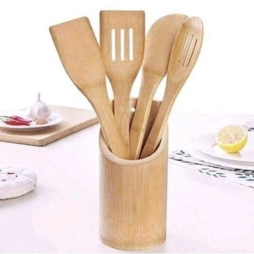 Bamboo Kitchen Cooking Set 5 in 1 - Brown