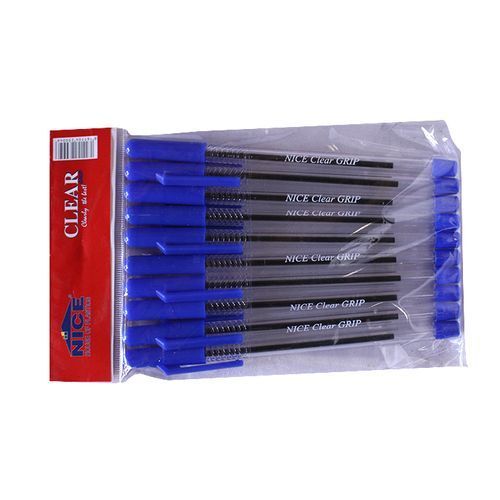 Nice Clear Pens 10 pcs - Blue