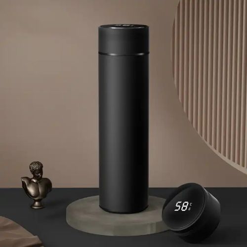 Portable Stainless Steel Vacuum Bottle-with Temperature Display.