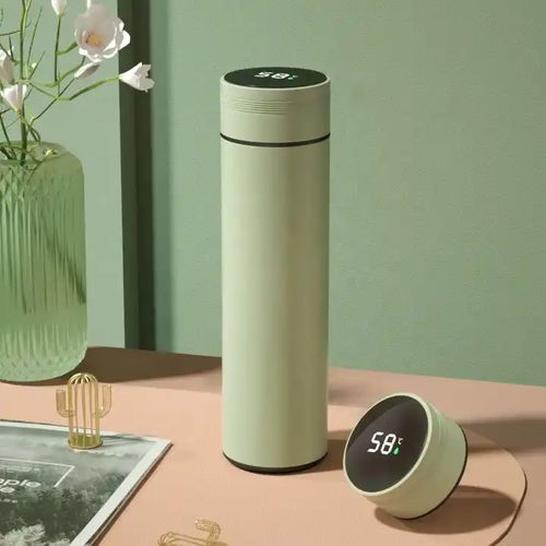 Portable Stainless Steel Vacuum Bottle-with Temperature Display.