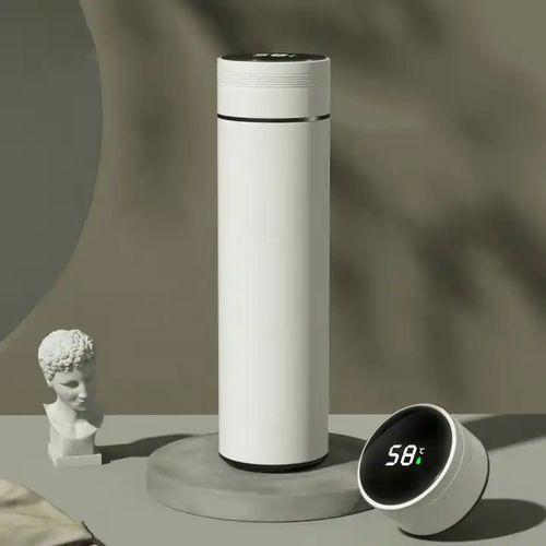 Portable Stainless Steel Vacuum Bottle-with Temperature Display.