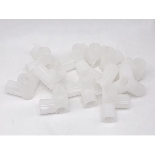 Dr. Cozy A Pack Of 30 Plastic Joints For 2 Column Wooden Wardrobes, White