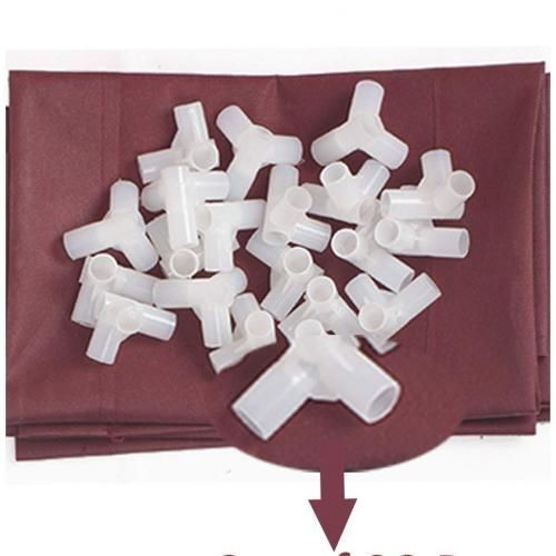 Dr. Cozy A Pack Of 30 Plastic Joints For 2 Column Wooden Wardrobes, White