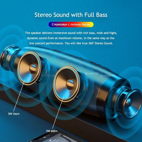 Outdoor Bluetooth Speaker Portable Wireless Column Music Box Boombox Fm Radio Led Light Mp3 Tf Usb Aux Loudspeaker Caixa De Som