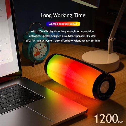 Outdoor Bluetooth Speaker Portable Wireless Column Music Box Boombox Fm Radio Led Light Mp3 Tf Usb Aux Loudspeaker Caixa De Som