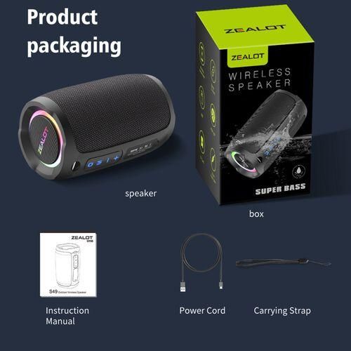 Zealot S49 Portable Wireless Speaker With BT 5.2 Technology