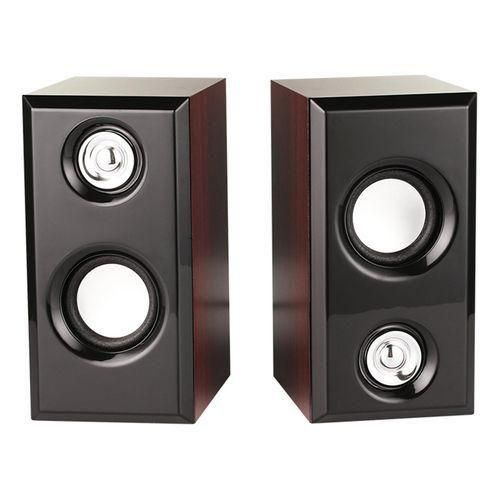 1 Pair Computer Speakers USB Powered Surround SoundBrown