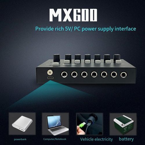 6 Channel Ultra Low Noise Stereo Line Mixer Mini Professional Sound Mixer Power Supply DC5V Easy Operation Audios Mixer