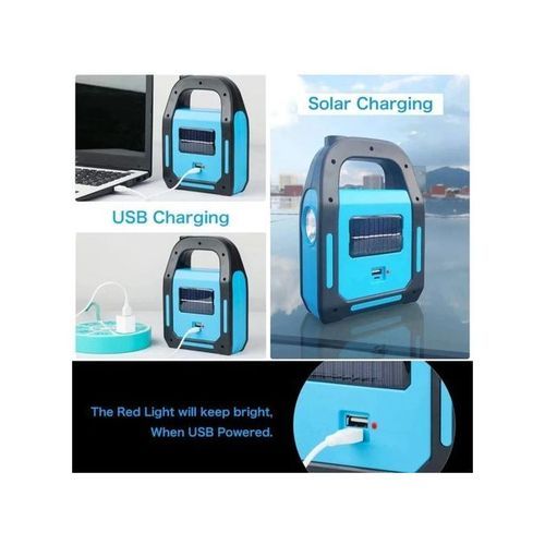 Solar And Rechargeable LED Flood Light - Color May Vary