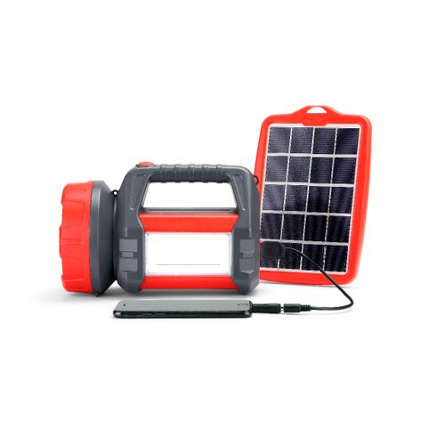 d.light T300R Solar Lantern- Radio, USB/SD Slot, Mobile Charging