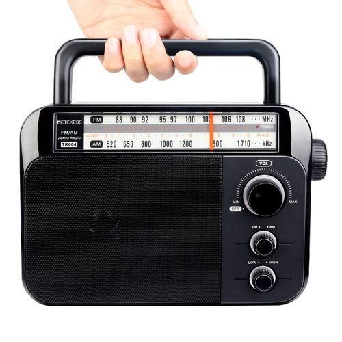 TR604 AM FM Radio Portable Transistor Analog Radio Stereo Record World Band Receiver