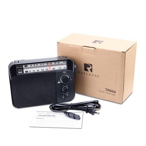 TR604 AM FM Radio Portable Transistor Analog Radio Stereo Record World Band Receiver