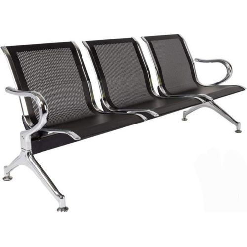 Waiting Chairs 3 Seaters, 3 In 1 -Black Colour