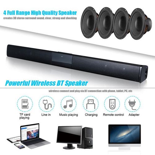 Luxury Wireless Bluetooth 4.0 Soundbar Speaker Tv Home Theater 3d Soundbars Bass Television Subwoofer W/ Rca Line Remote Control
