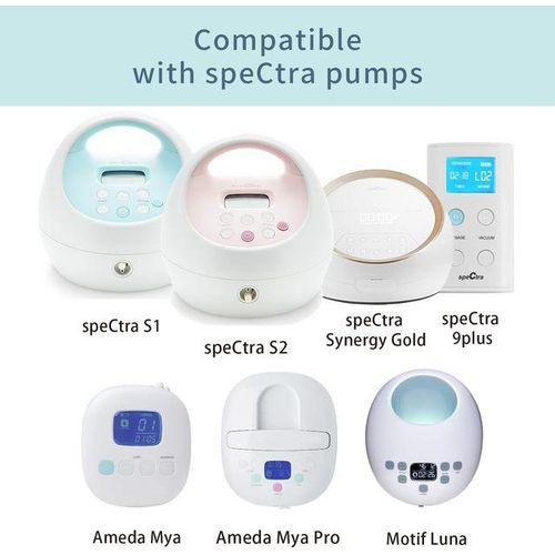 Flange and Duckbill Valve Compatible with Spectra S1 S2 9 Plus Breastpump Replacement to Spectra Pump Parts Accessories
