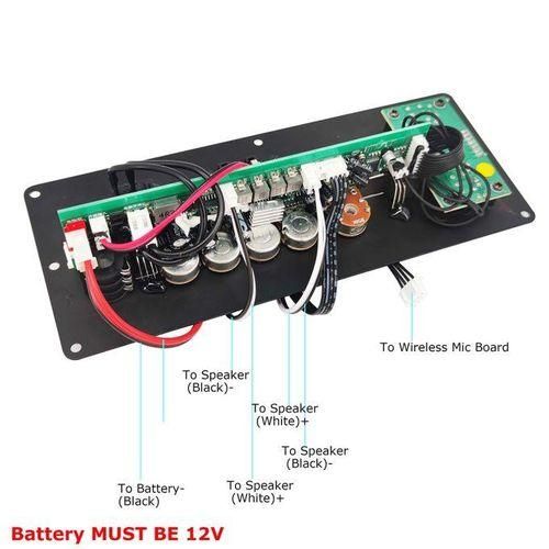 12V Amplifier Board Square Dance Speaker Amplifier Support Bluetooth AUX TFCard UDisk Recording 612Inch Speaker Panel BoardWITHOUT POWER