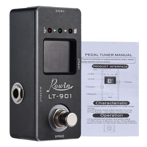 Mini Chromatic Guitar Tuner Pedal Effect True Bypass LCD