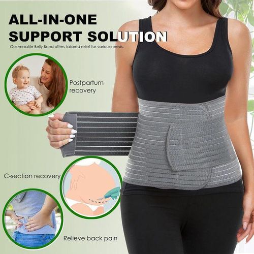 Postpartum Belly Band,Abdominal Binder Post Belly Wrap,Waist/Pelvis Support Belt for Back Pain Relief,C-section Recovery