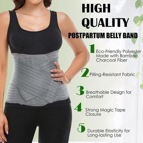 Postpartum Belly Band,Abdominal Binder Post Belly Wrap,Waist/Pelvis Support Belt for Back Pain Relief,C-section Recovery