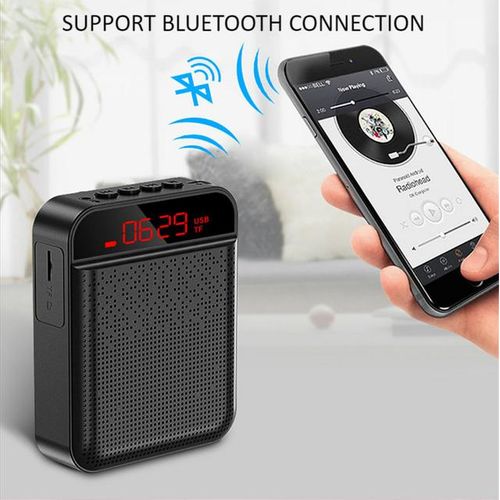 Portable Wireless Voice Amplifier Bluetooth Loudspeaker Megaphone Speaker With Microphone Mp3 Fm For Teachers Tourist Guide