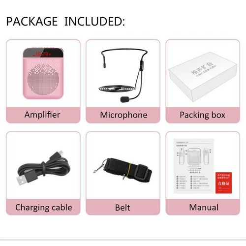 Portable Wireless Voice Amplifier Bluetooth Loudspeaker Megaphone Speaker With Microphone Mp3 Fm For Teachers Tourist Guide