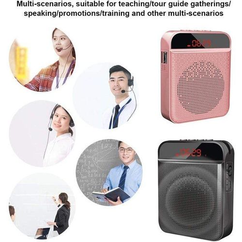 Portable Wireless Voice Amplifier Bluetooth Loudspeaker Megaphone Speaker With Microphone Mp3 Fm For Teachers Tourist Guide