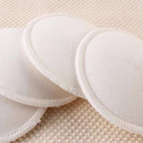 4pcs/bag White Soft Absorbent Cotton Washable Reusable Breastfeeding Breast Nursing Pads