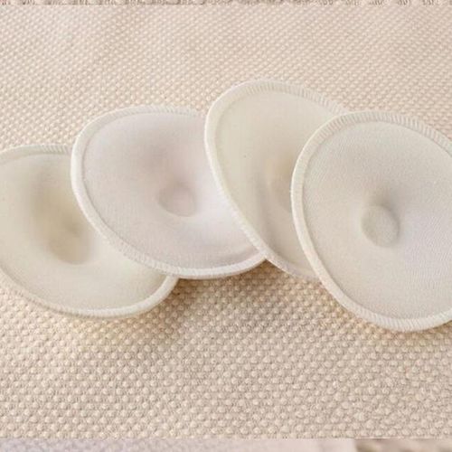 4pcs/bag White Soft Absorbent Cotton Washable Reusable Breastfeeding Breast Nursing Pads