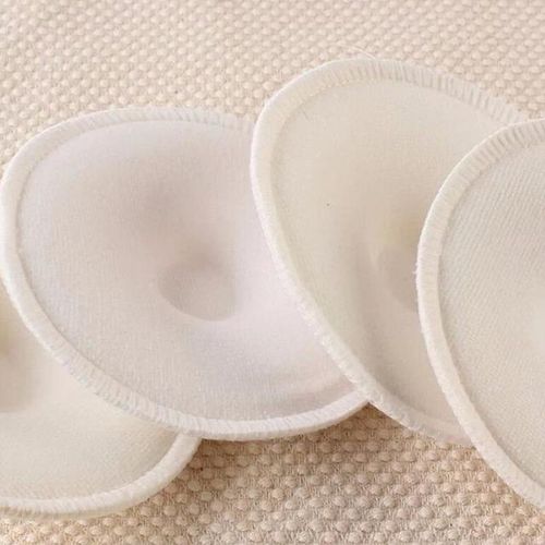 4pcs/bag White Soft Absorbent Cotton Washable Reusable Breastfeeding Breast Nursing Pads