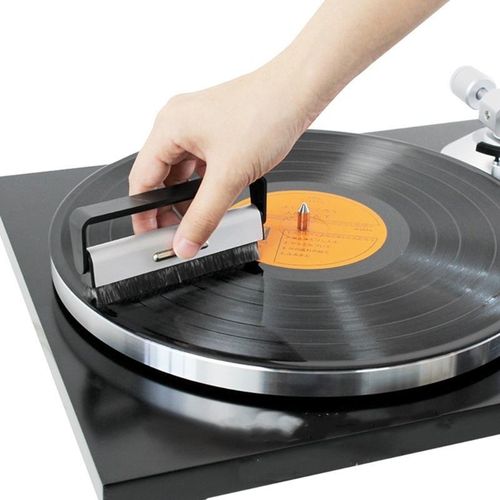 Combination Vinyl Brush Record Player Handle Carbon Fiber Brush Cleaning Brush Cleaning Turntables Phonograph Brushes