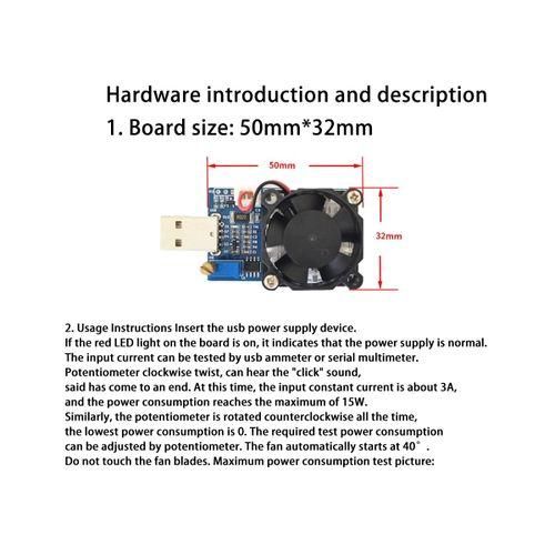 915 Generation 15W USB Electronic Load Module Constant Current Electronic L