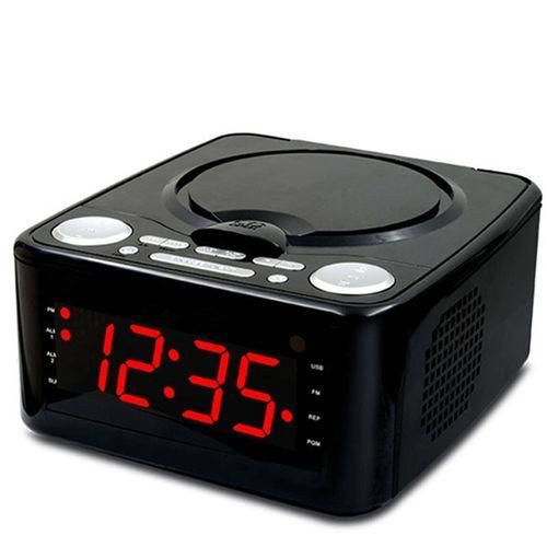 Home Cd Mp3 Disc Player Usb Music Alarm Clock Bluetooth Speaker Portable FM Radio Repeat Play Learning Hine Sound AUX Input