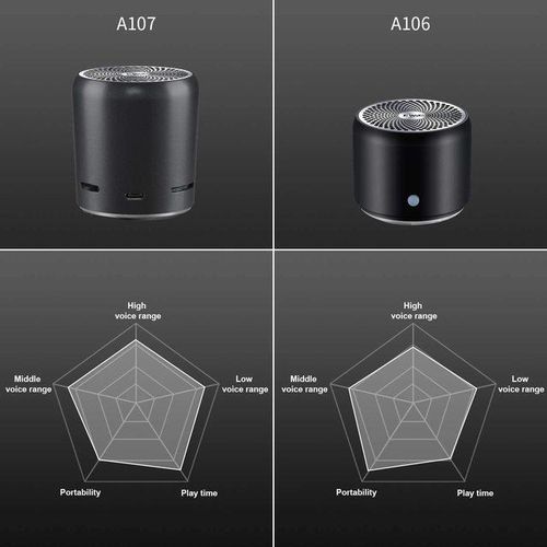 Ewa Super-Mini Portable Bluetooth 5.0 Speaker Tws Best Sound Bass Boombox Metal Body Caixa De Som Car Speakers And Subwoofer