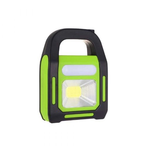 Solar And Rechargeable LED Flood Light - Black,Green
