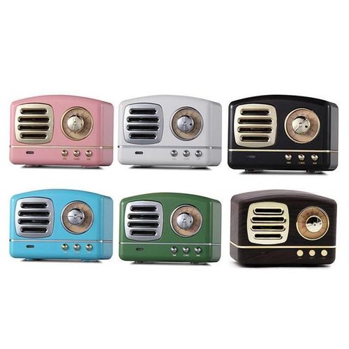 Retro Bluetooth-Compatible Speaker Unviersal Portable Mini Wireless Subwoofer Support Fm Radio Tf Card For Xiaomi/iphone