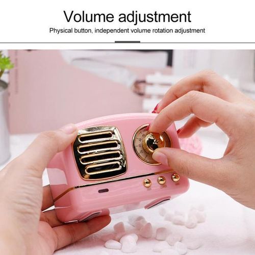 Retro Bluetooth-Compatible Speaker Unviersal Portable Mini Wireless Subwoofer Support Fm Radio Tf Card For Xiaomi/iphone