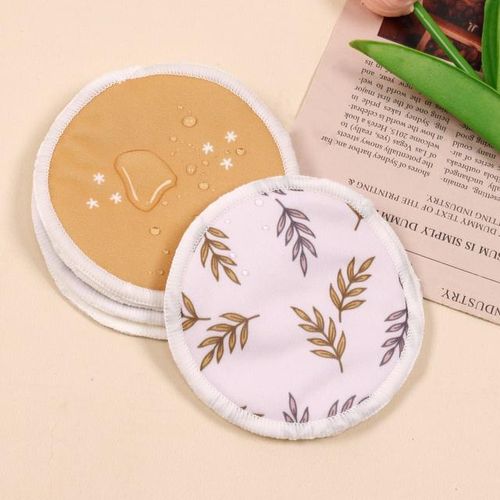 Elinfant 6pc Bamboo Breast Pad Nursing Pads For Mum Waterproof Washable Feeding Pad Bamboo Reusable Breast Pads with Laundry