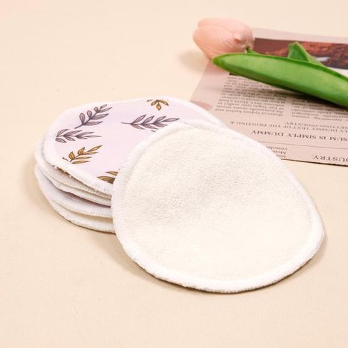 Elinfant 6pc Bamboo Breast Pad Nursing Pads For Mum Waterproof Washable Feeding Pad Bamboo Reusable Breast Pads with Laundry