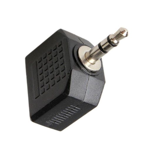 3.5mm Audio Stereo Splitter Adapter Plug to 2 Female Jack for Earphone Headset NO5293