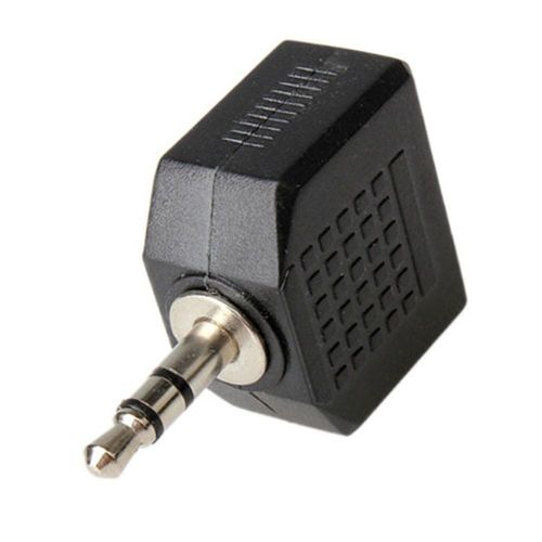 3.5mm Audio Stereo Splitter Adapter Plug to 2 Female Jack for Earphone Headset NO5293