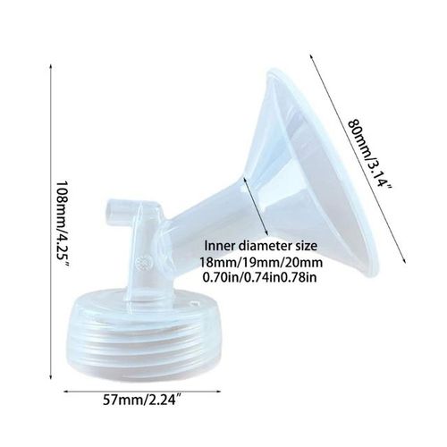 Portable Flange Valves Bottle Backflow Protector 18/19/20mm Breast Pump Part Breast Pump Funnel Connector Durable