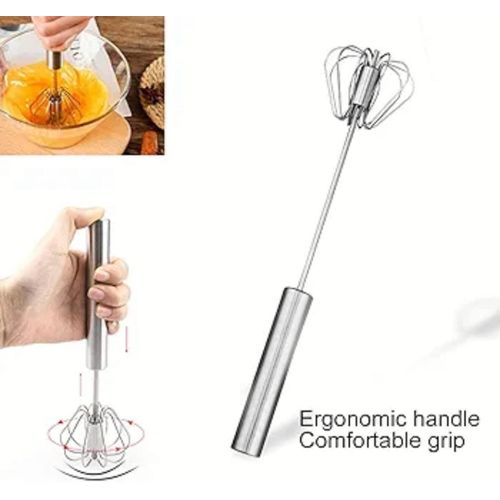 Semi Automatic Egg Beater, Whisker / Press Whisker - Silver