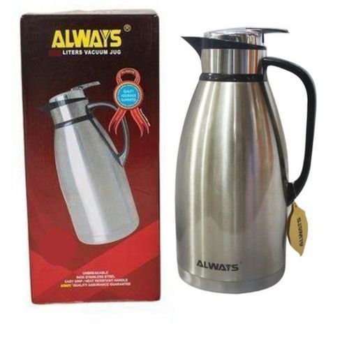 Always (Pressing) 2.0 Litres Unbreakable Vaccum Jar Flask - Stainless Steel