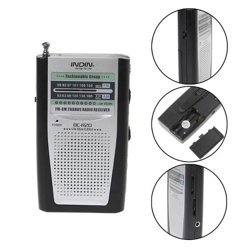 Portable Mini Slim Radio 2-Band Am Fm World Receiver Dc 3v