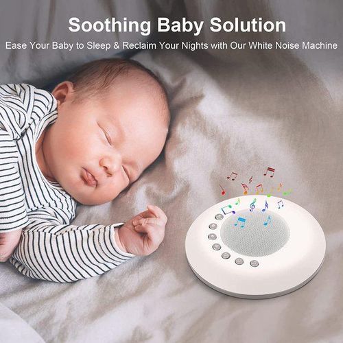 Baby White Noise Sound Machine For Sleeping 4 Sound Types Timer & Memory Function USB Rechargeable Portable Sleep Sound