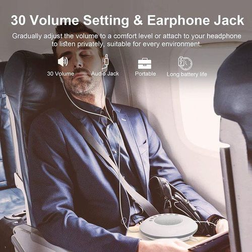 Baby White Noise Sound Machine For Sleeping 4 Sound Types Timer & Memory Function USB Rechargeable Portable Sleep Sound