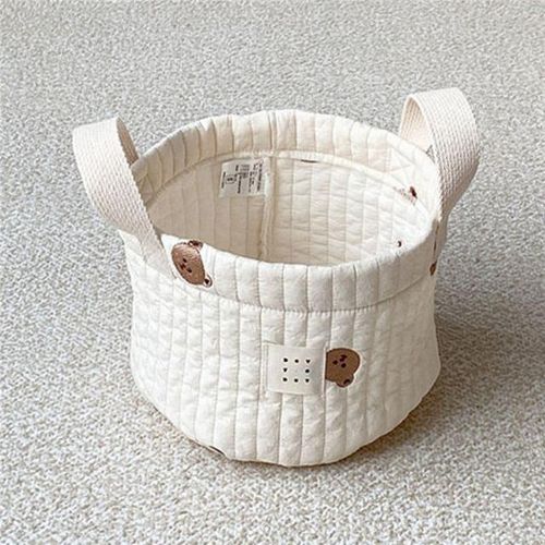New Baby Bags Cute Bear Embroidery Diaper Bag Fashion Cart Storage Cotton Mommy Bag