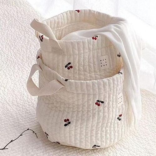 New Baby Bags Cute Bear Embroidery Diaper Bag Fashion Cart Storage Cotton Mommy Bag