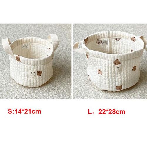 New Baby Bags Cute Bear Embroidery Diaper Bag Fashion Cart Storage Cotton Mommy Bag